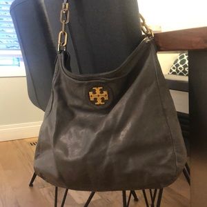 Tory Burch Hobo - Grey with gold hardware.